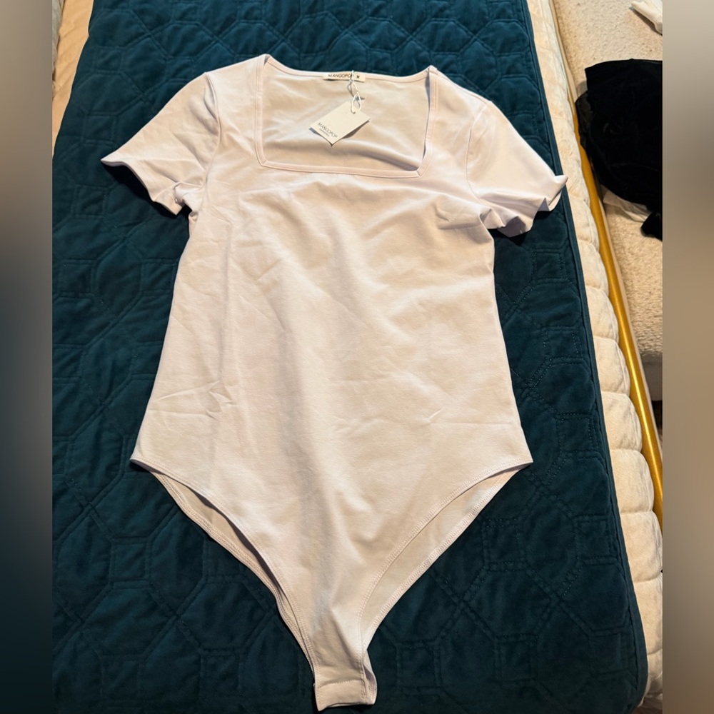 White SquareNeck Bodysuit